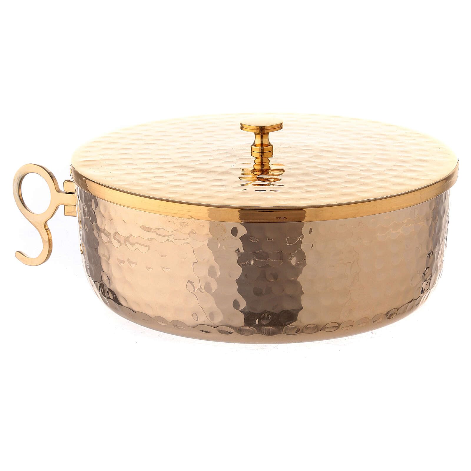 Holyart Kielichy Puszki Pateny metal: Puszka nakładana 17 cm, mosiądz klepany