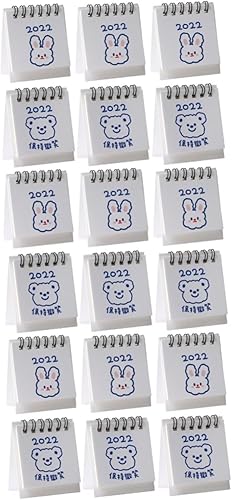 Ciieeo 18 Pcs 2022 Calendar Calendarios De Adviento 2022 Desktop Calendar Standing Flip Calender Flip Calendar 2022 Wire Binding Calendar Calentador