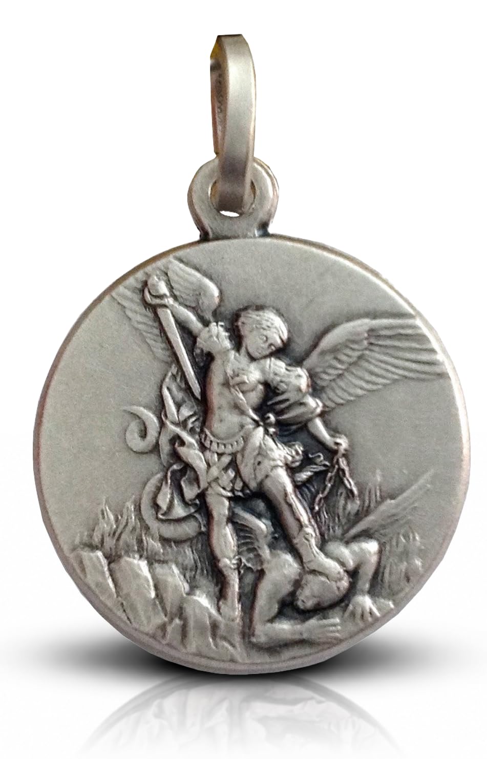 I G J MEDAILLE SAINT-MICHEL ARCHANGE EN ARGENT MASSIF 925