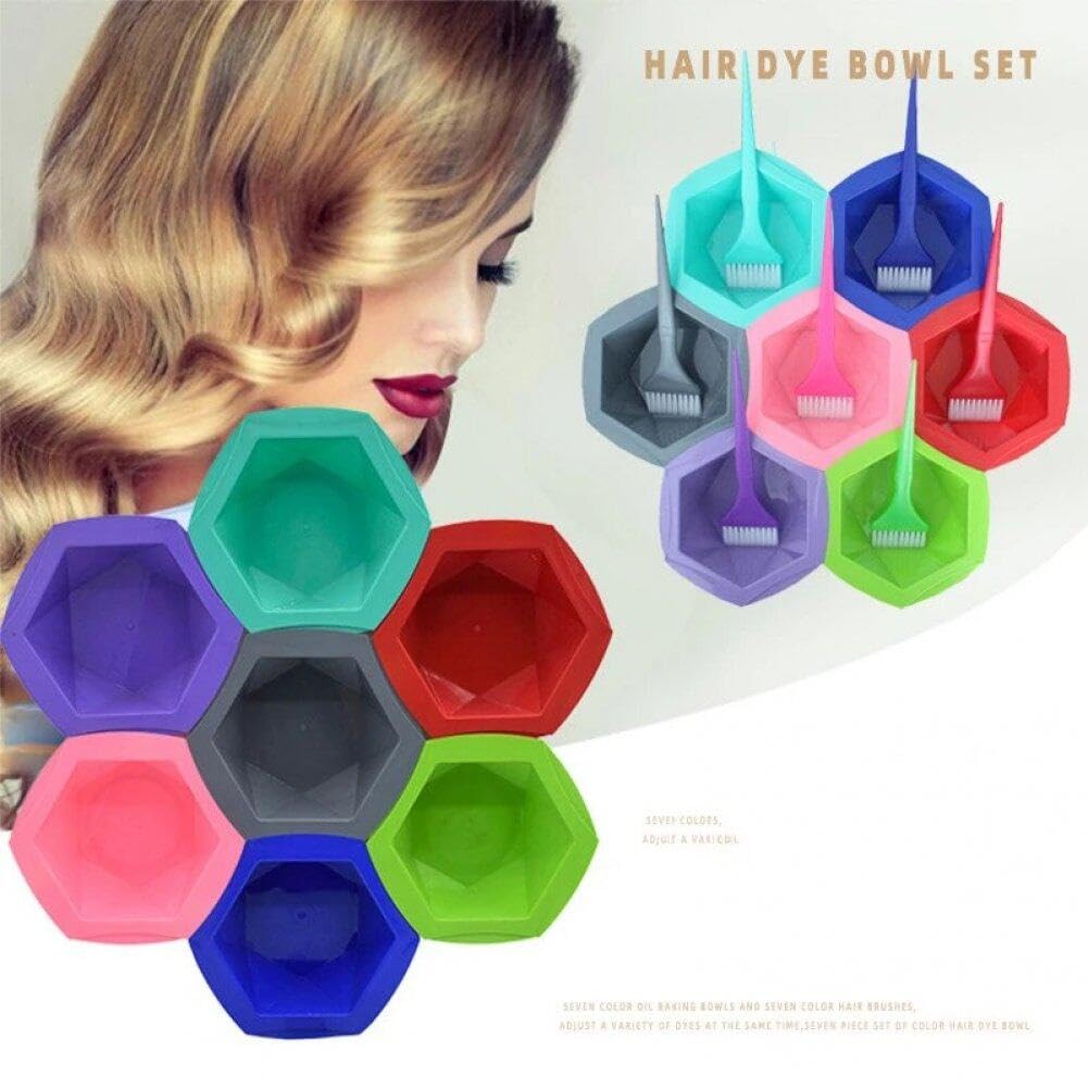 Kit De Teinture Pour Cheveux - Bol Mélangeur En Plastique Avec Outils - Pour Salon Ou Maison - Neuf