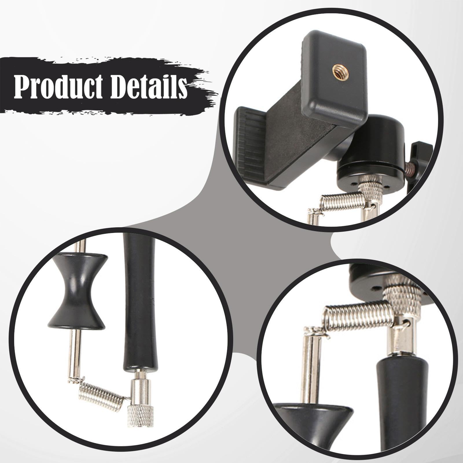 Gitarren Schiebecapo mit Handyhalterung, Smartphone Gitarren Capo, Rollcapo Clip