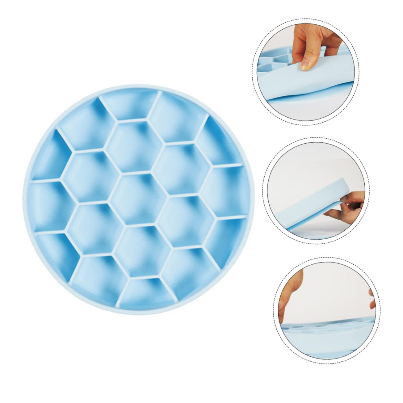 Ciotola per Cani Anti-ingozzamento in Silicone Blu Angoli Arrotondati, Facile da Pulire e Design Unico per Prevenire Rigonfiamento Durante i Pasti