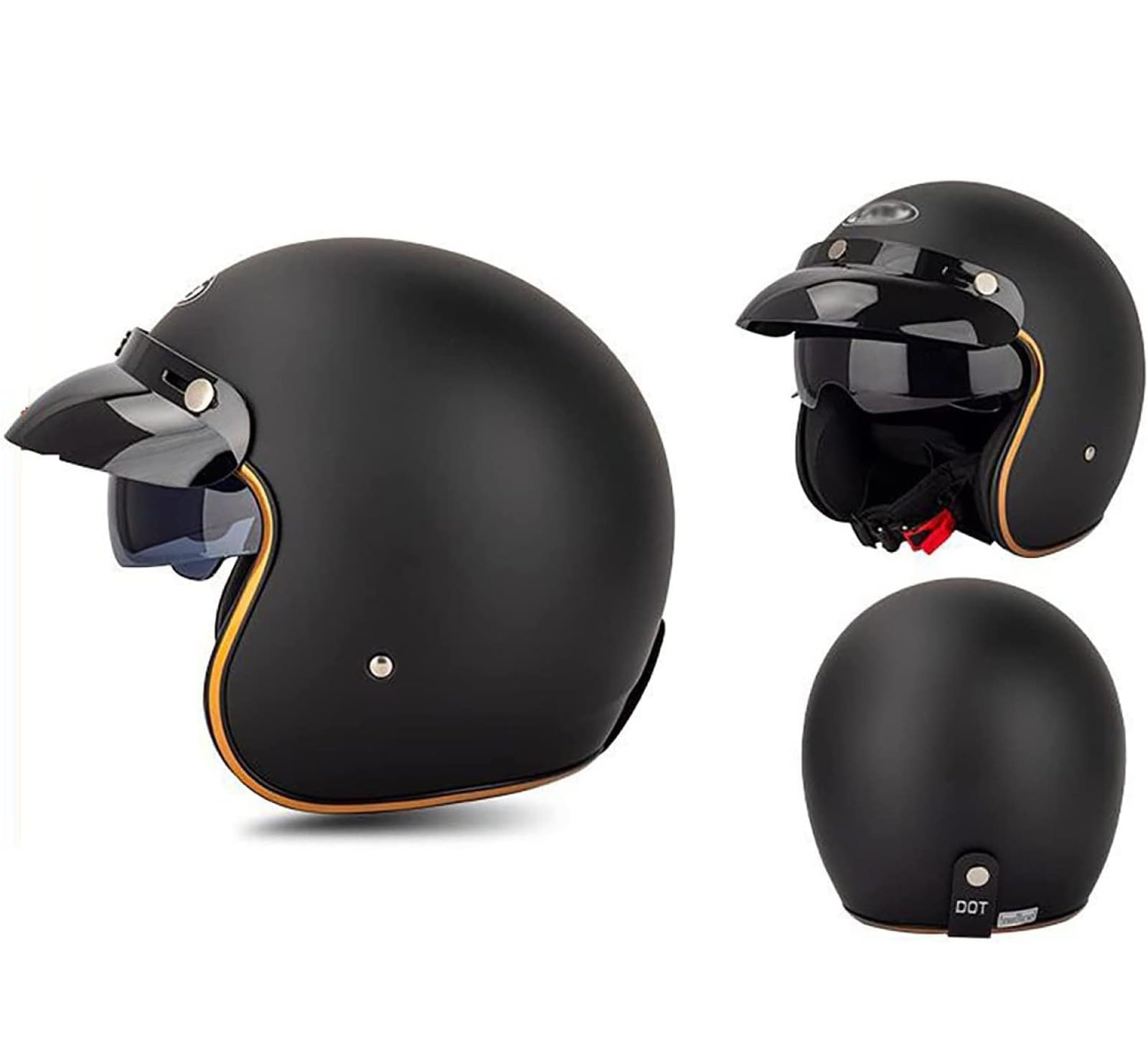 Amazon.co.jp: オートバイハーフヘルメットジェットヘルメットDOT + 