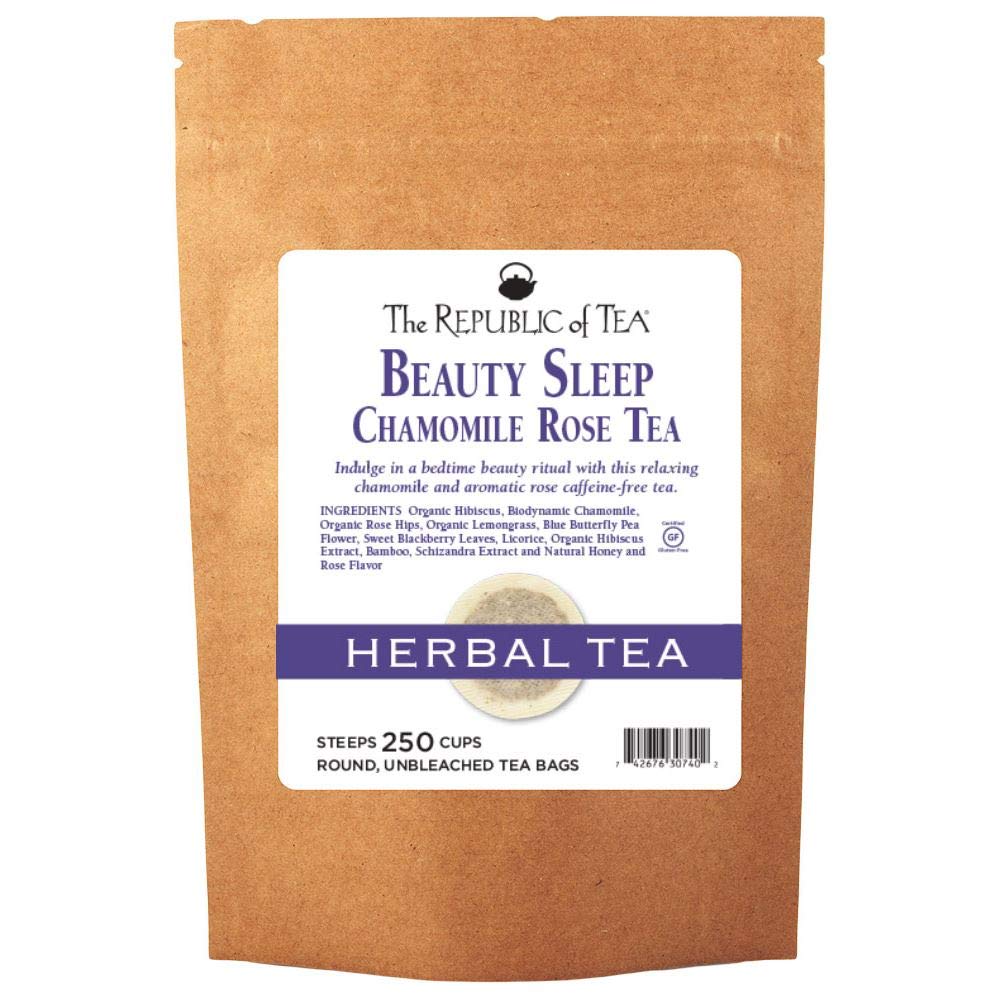 The Republic of Tea - Beautifying Botanicals® Beauty Sleep Chamomile Rose Herbal Tea Bags (36 count): 250 Count (Pack of 1)