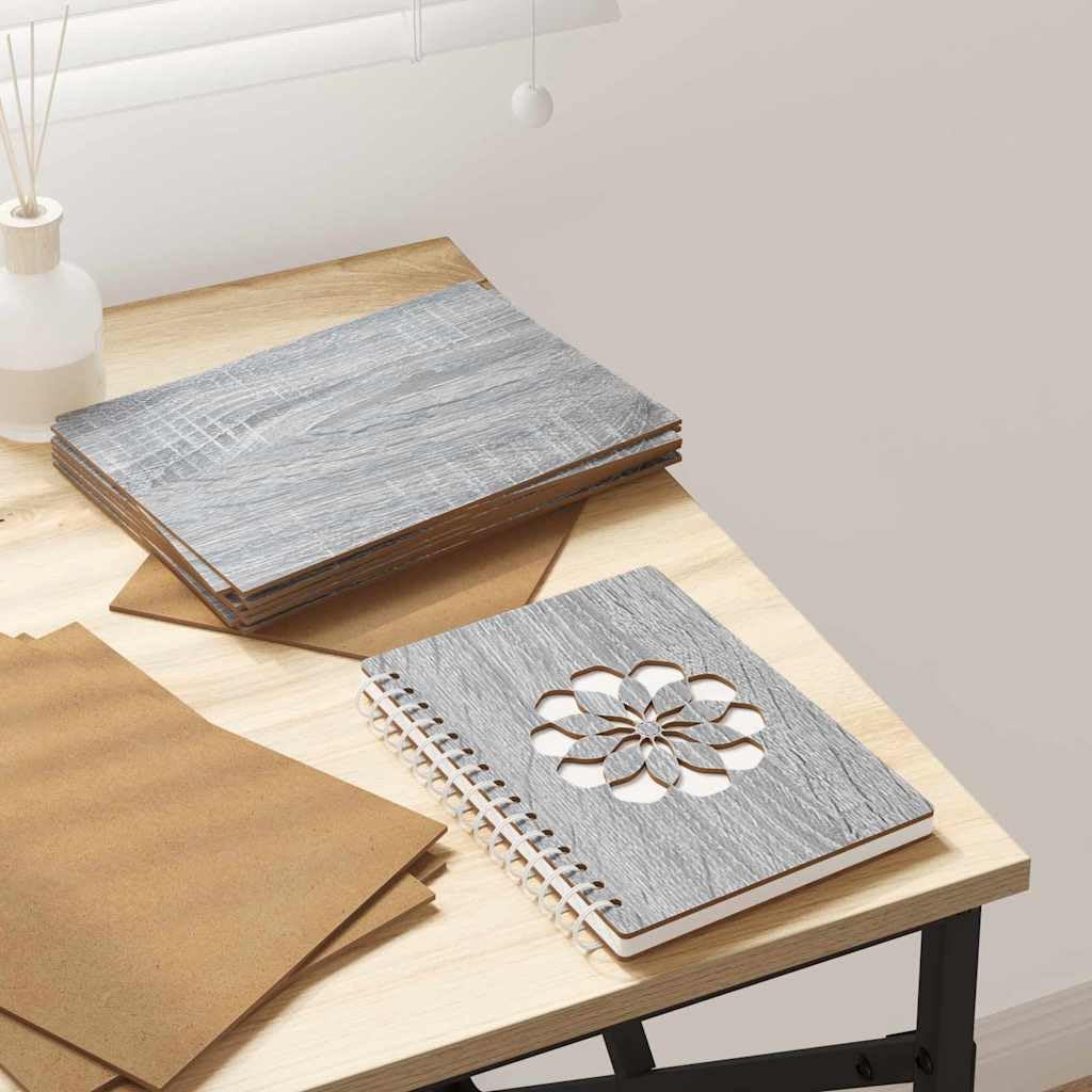 Placas decorativas de madera Sonoma gris, 12 unidades, 21 x 30 x 0,27 cm, madera para manualidades, para pintar formas, placas de madera, rotulación, cumpleaños infantiles, juego de manualidades para