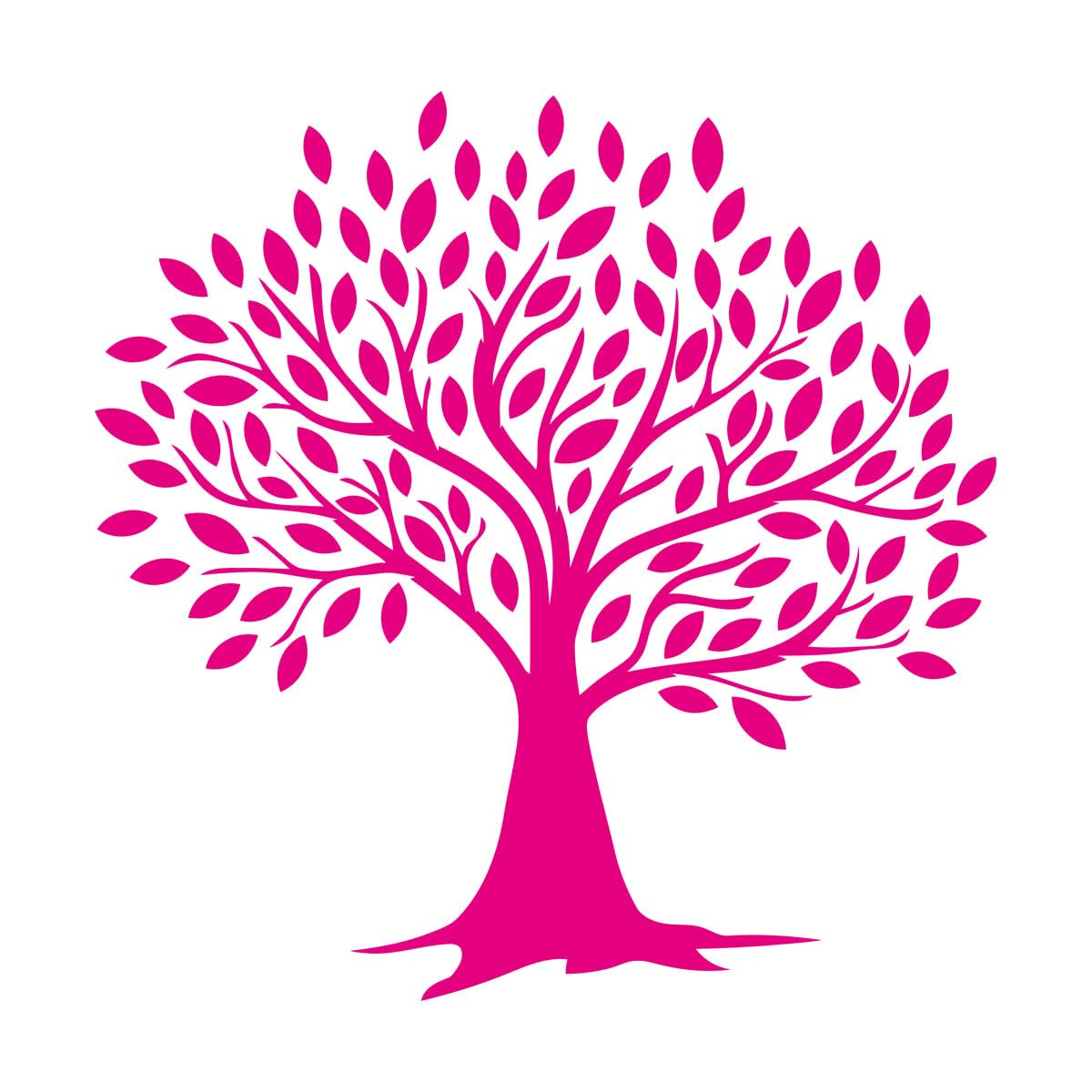Wall Vinyl Sticker Decor Abstract Natural Beautiful Tree Leaves Home 81x82.8cm Multi Color Selection Extra Large Rosered — image 1