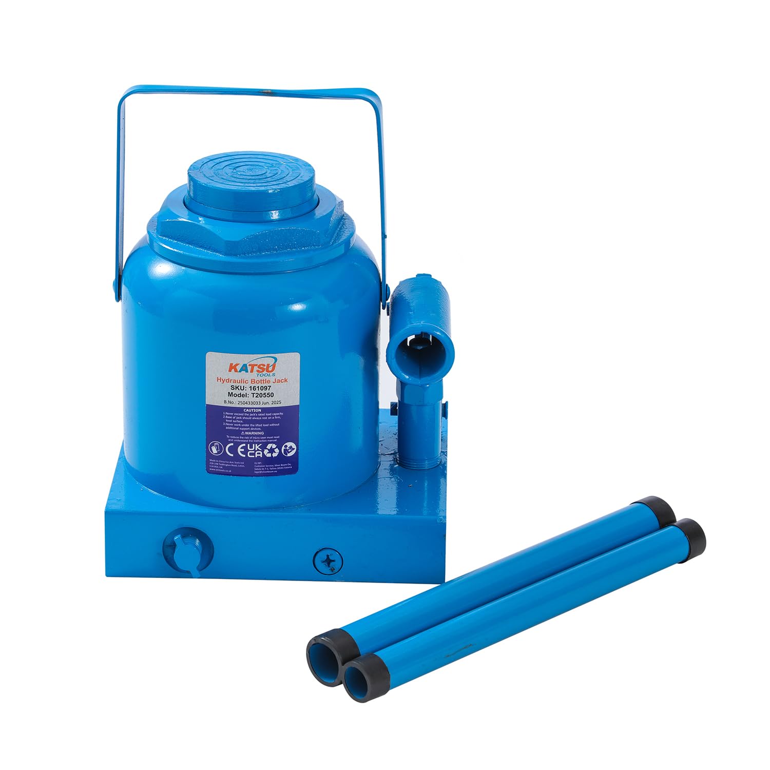 KATSU Tools Gato hidráulico Botella Perfil bajo Compacto 50 T – Elevador Pesado para reparación y Mantenimiento de vehículos
