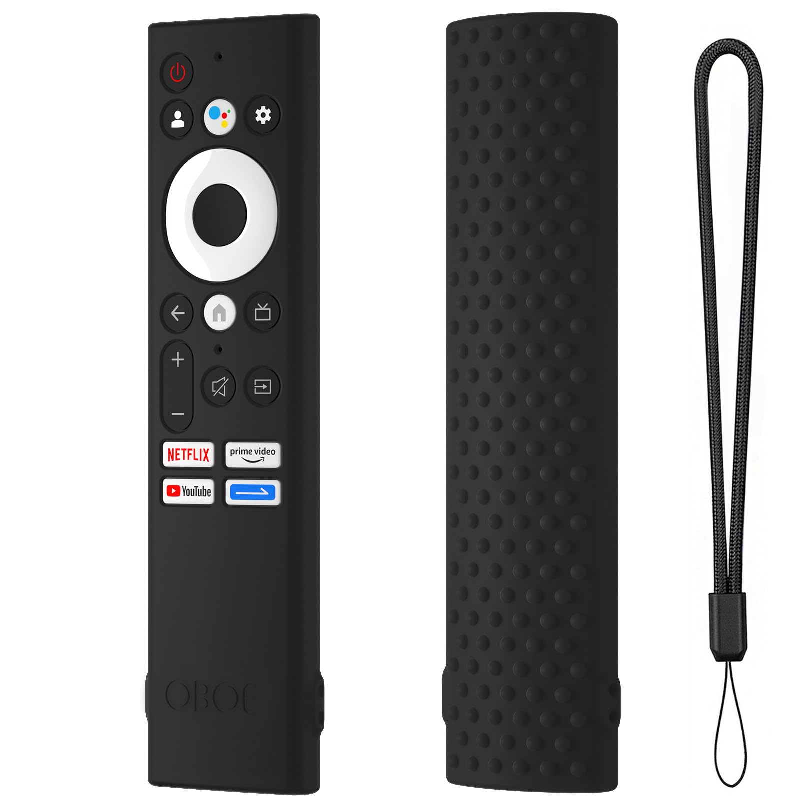 Oboe Silicone TV Remote Cover Compatible with Sansui Tv Remote/Croma Tv/Haier Tv/Blaupunkt Tv Remote Protective Case with Remote Loop (Black) [Remote NOT Included] (B0D8L6TBBH) Amazon Price History, Amazon Price Tracker