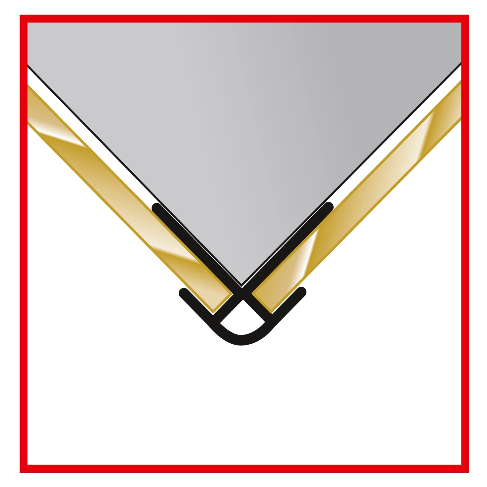 Schulte DecoDesign Profil Eckverbinder auf Ecke, 210 cm, Alu-Natur, Verbindungsprofil für Duschrückwände und Wandverkleidung bis 3 mm, D1901221 01