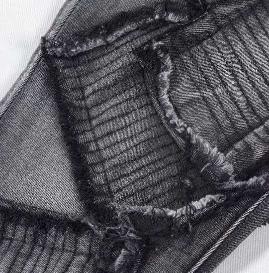 Men's Slim-fit Denim Mid-Rise Pants with Frayed Edges, Hip-hop Street Style Men's Jeans4