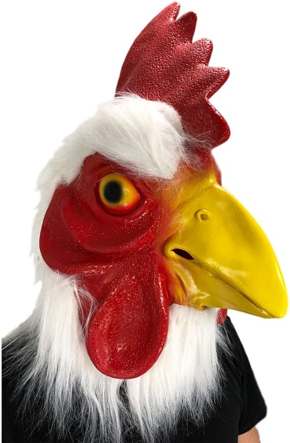 Masque de Poulet en Caoutchouc Johnnies, pour Adultes, Taille 