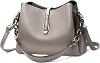 Bolsa Feminina Couro Plutônio Bolsa de Ombro Mão Transversal para Uso Diário Luxo Bolsa de Mão Multicamadas Tamanho Médio Moderna