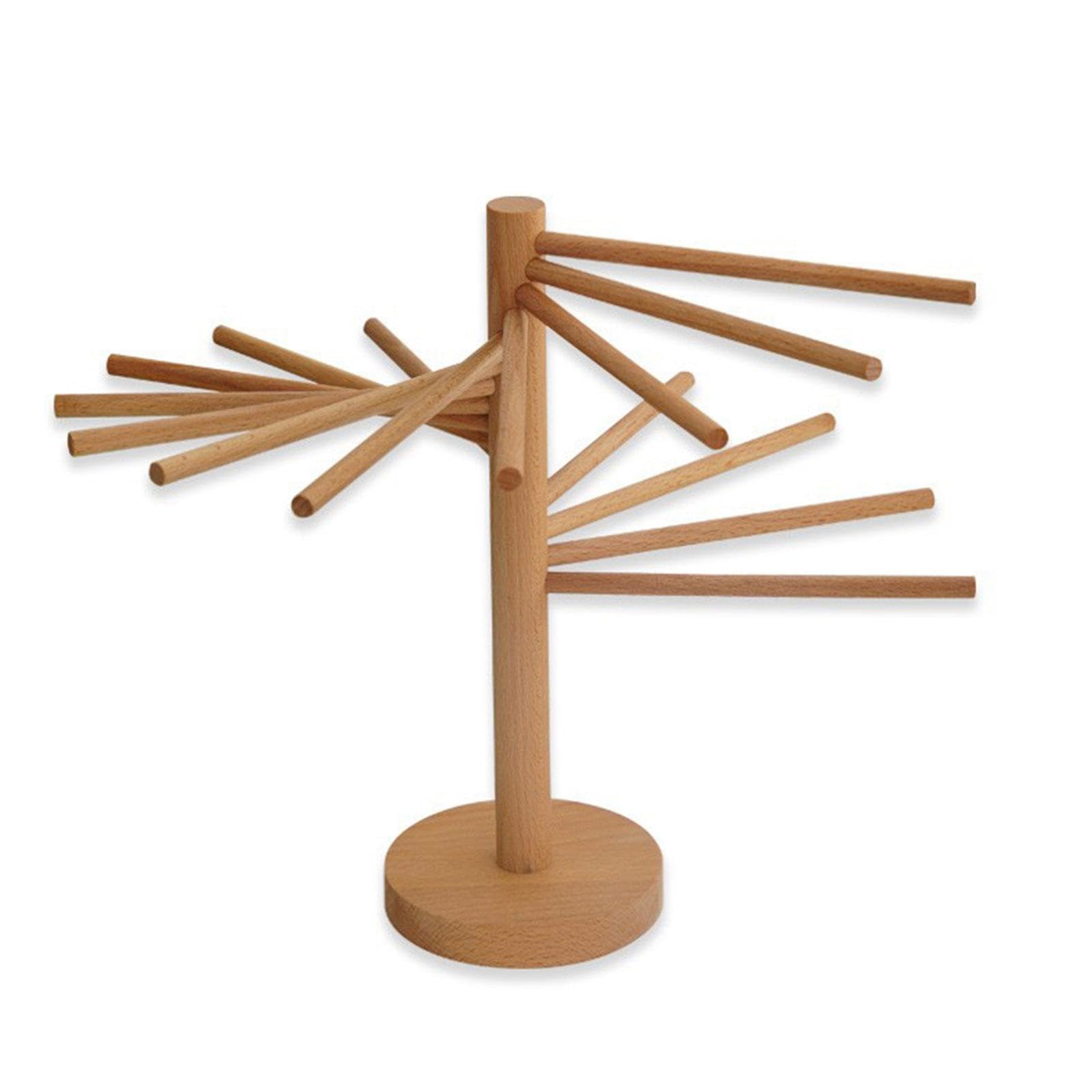 Hsioluted Wood Drying Rack Sturdy Stand Foldable Drying Holder Decorative Wooden Stand for Home Cooks and