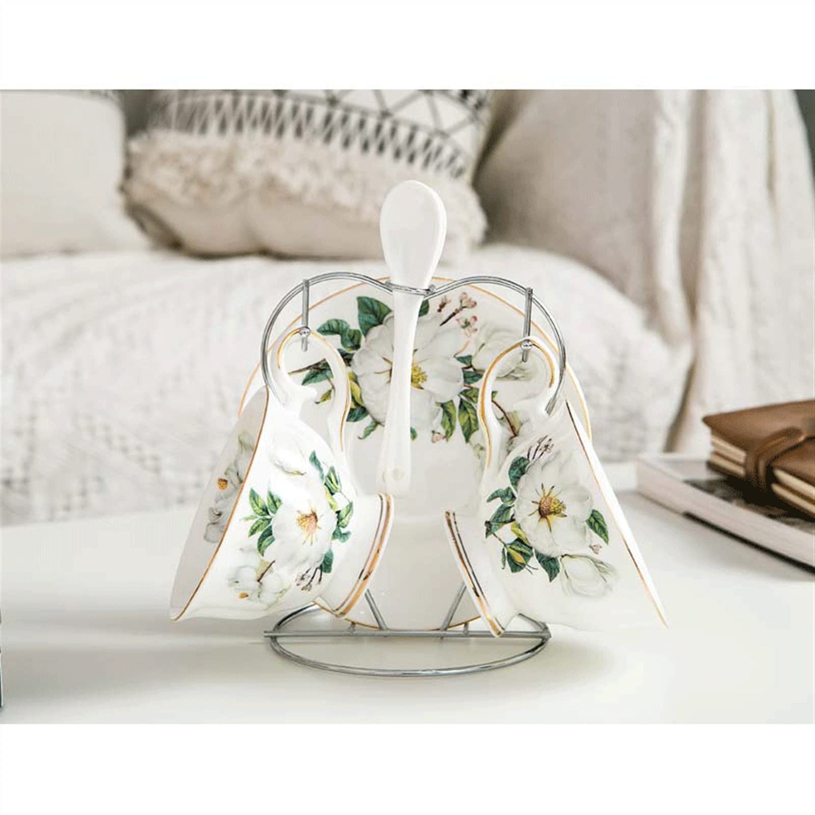 Domowy wykwintny zestaw filiżanek do kawy porcelana kostna popołudniowa herbata domowa ceramiczna dekoracja