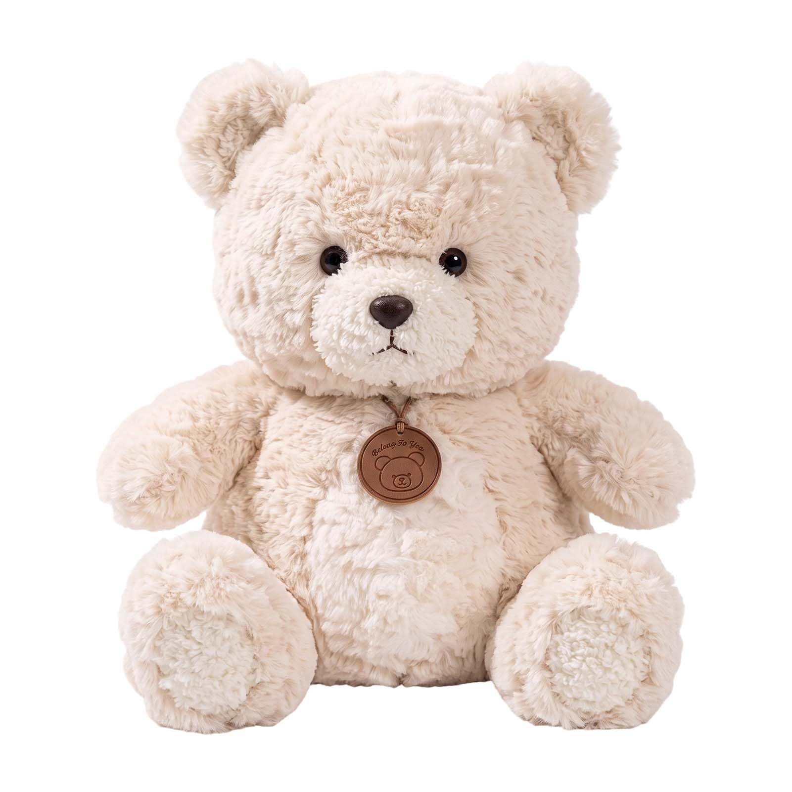 NIEEKRUN White Teddy Bear 30cm/11.8in Stuffed Animal Doll,Soft Cuddly Toy