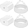 CXX Cargador para iPhone 14/13/12 de 10 pies y 20W de Carga Rápida [Certificado MFi] | Bloque PD USB-C y Cable Extra Largo, Paquete de 2, Compatible con iPhone 14/13/12/11/Pro/Plus/Max/Mini/SE, iPad y Más 1