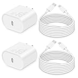 i Phone Charger 10Ft Fast Charging&comma; MFi-Certified&comma; 20W PD Block with 10Ft Cable&comma; Type C Travel Plug & Cord for i Phone 14&sol;13&sol;12&sol;11&comma; i Pad & More &lbrack;2 Pack&rsqb;