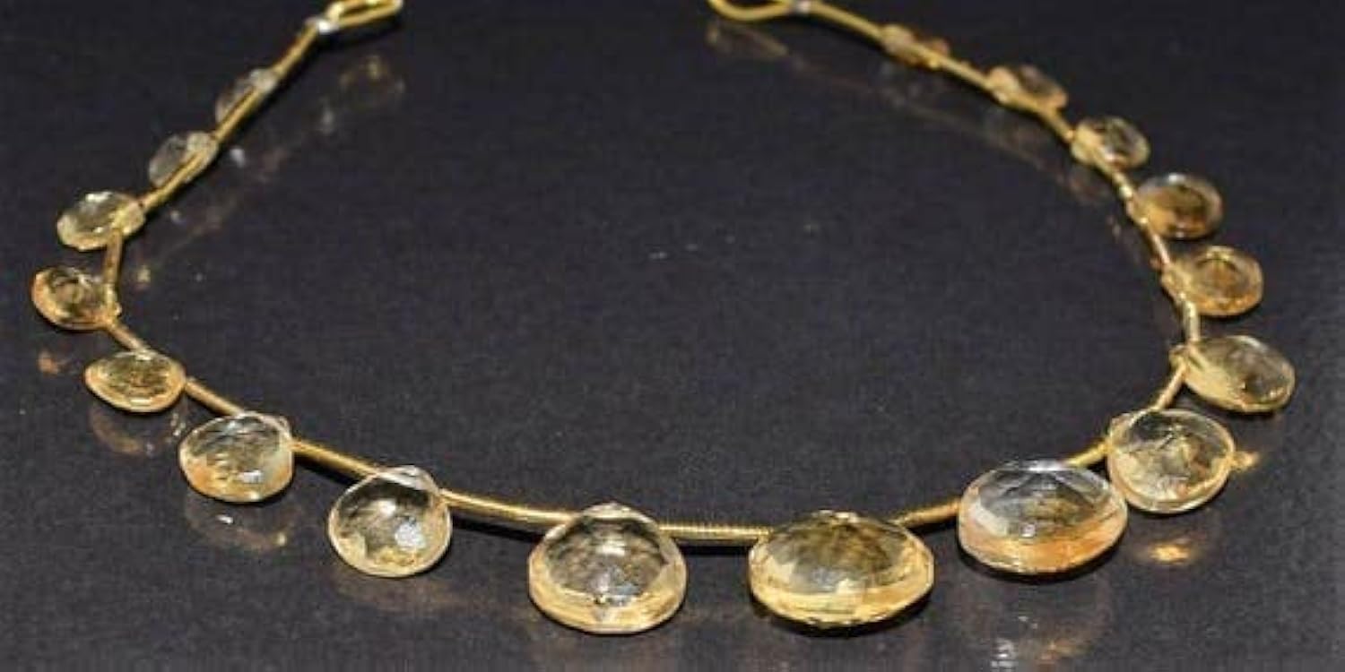 Citrine briolette pour composer des colliers personnalisés en pierres fines