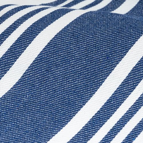 Image of Blue Dish Towels - 100% Cotton Blue Kitchen Towels - Super Absorbent, Lint-Free, Large 30 inchx20 inch, 6 Pack, Indigo White Stripes Dish Cloths with Hanging Loop - Durable and Washable Tea Towels (6 Pack)