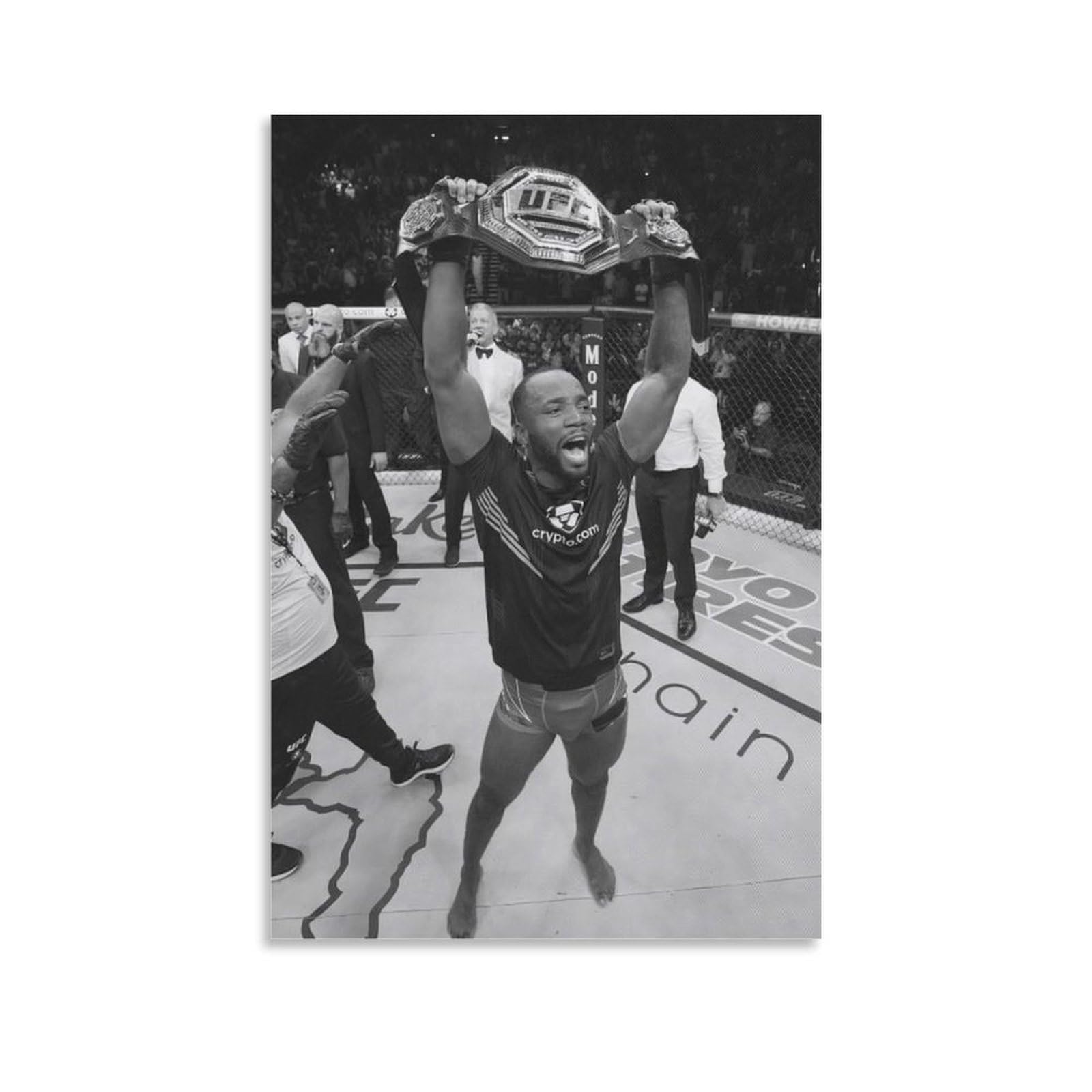 ASUIU Leon Edwards Canvas Poster Artworks Canvas Poster Wall Art Prints Home Modern Decor 24x36inch(60x90cm)
