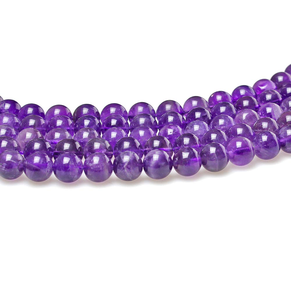 MJDCB Natural Round Stone Beads Purple Crystal 12mm Amethyst Loose Gemstone Beads for Jewelry Making Bracelet Necklace 30pcs - Image 4