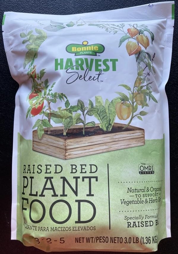 Harvest Select 3 lbs. Natural & Organic Raised Bed Plant Food to Support Vegetable and Herb Growth 3102306