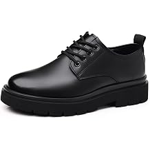 ADMLZQQ Men's Dress Shoes, Mens Oxford Shoes, Leather Stylish Lace-Up Business Casual Formal Derby Shoe