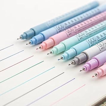 Colored Fineliner Pens, 0.38mm Fine Tip Pens, 8 Colors Fine Point Pen, Bible Journaling Planner Micro Pen Set for Writing, Drawing, Note Taking, Bullet Journaling