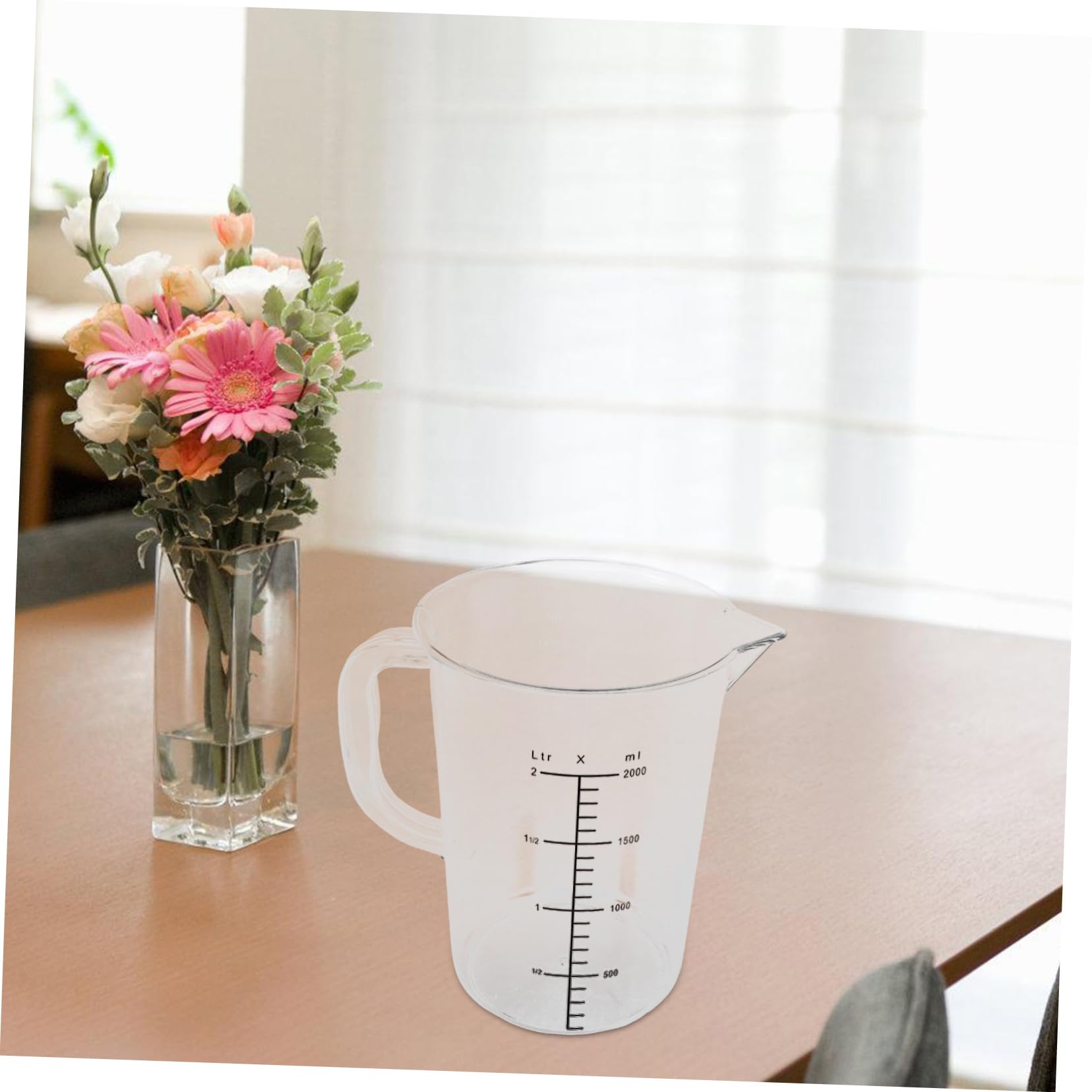 Gatuida 2pièces Grand Pichet à Mesurer Tasse Graduée Transparent Avec Poignée Ergonomique Pour Cuisine Boulangerie Et Cafés