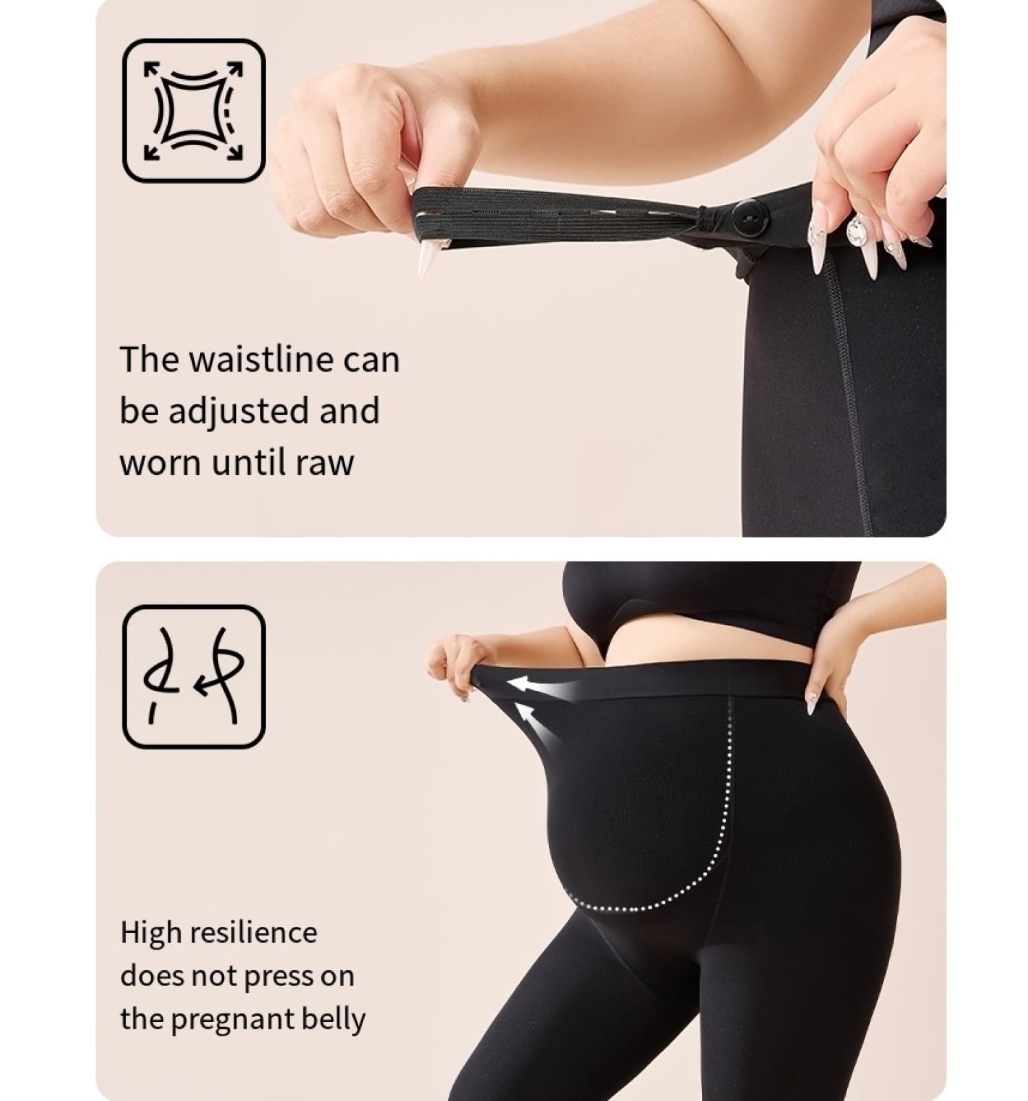 Große Leggings Für Schwangere Frauen/warme Frühlings- Und Herbst-Winter-Oberbekleidung Für Damen/200 Kg Blickdichte Hosen, Strümpfe, Hosen.