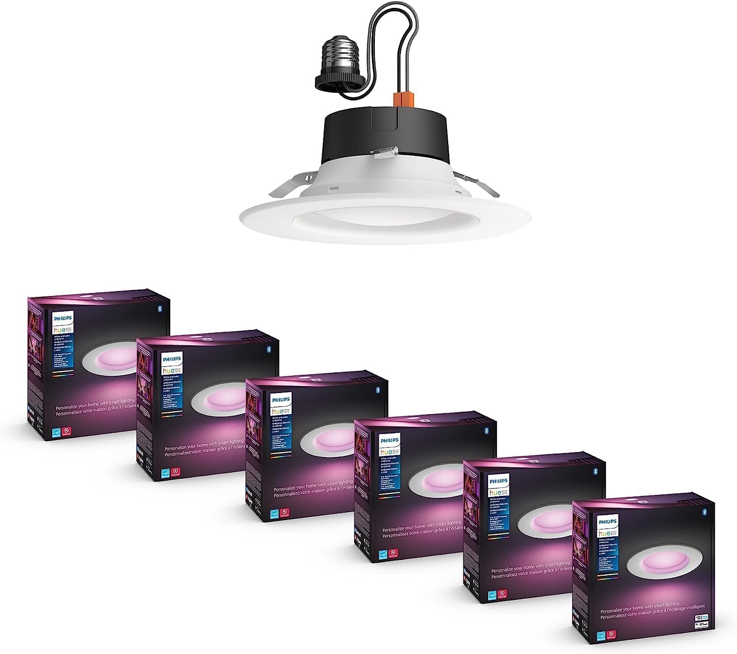 Philips Hue Smart Retrofit Recessed 5/6 Inch LED Downlight, Color Philips Hue Smart Retrofit Recessed 5/6 Inch LED Downlight, Color