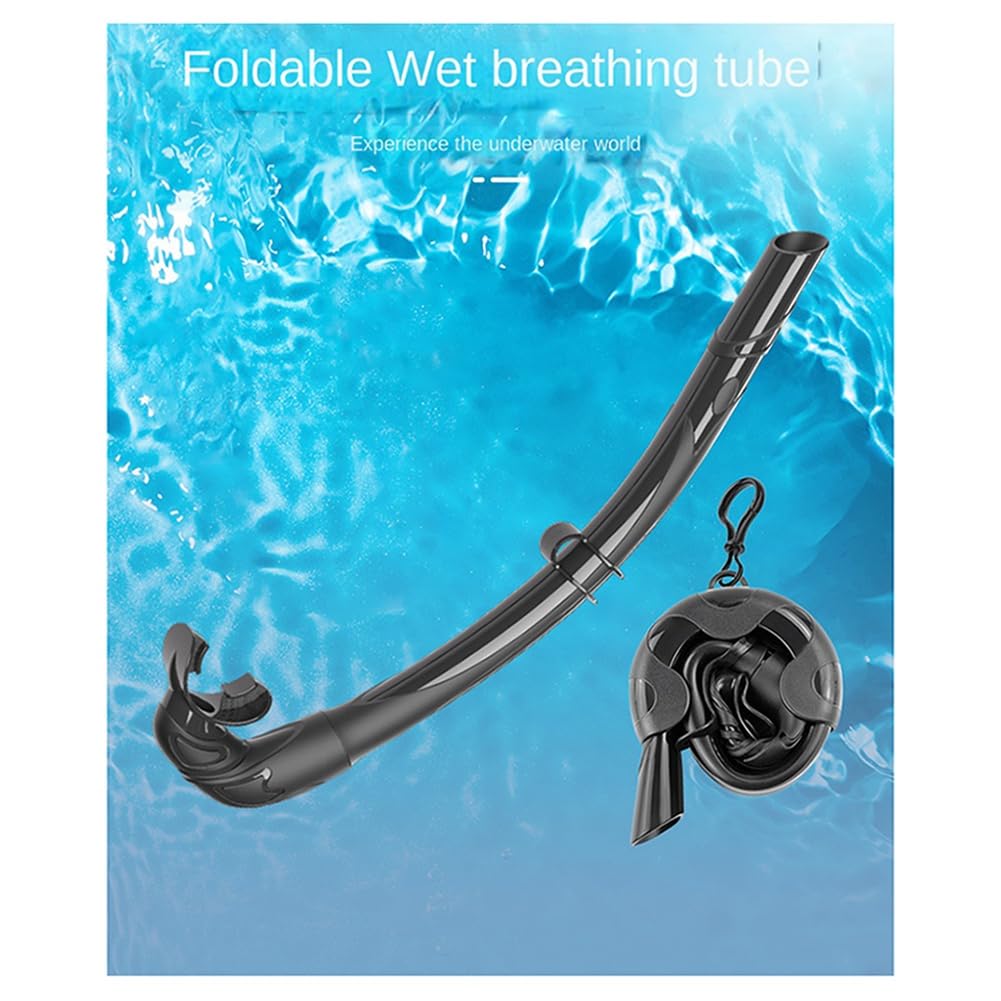 Tskcvy Soft Silicone Diving Snorkel, Portable and Foldable Design, Easy to Breathe, Suitable for Free Diving and Swimming,B - Image 2