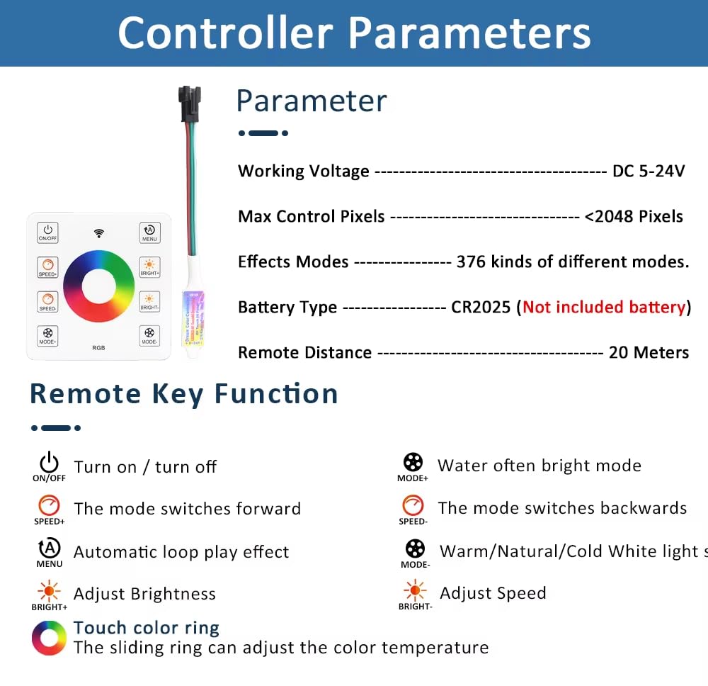 Striscia LED COB RGB WS2811 CC 24 V con IC 420 LED/m, 15 m (3 x 5 m), set