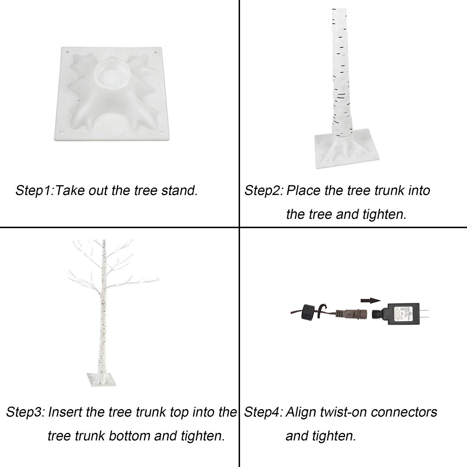 Twinkle Star Lighted Birch Tree 6 Feet 96 LED for Home Wedding Festival Party Christmas Decoration