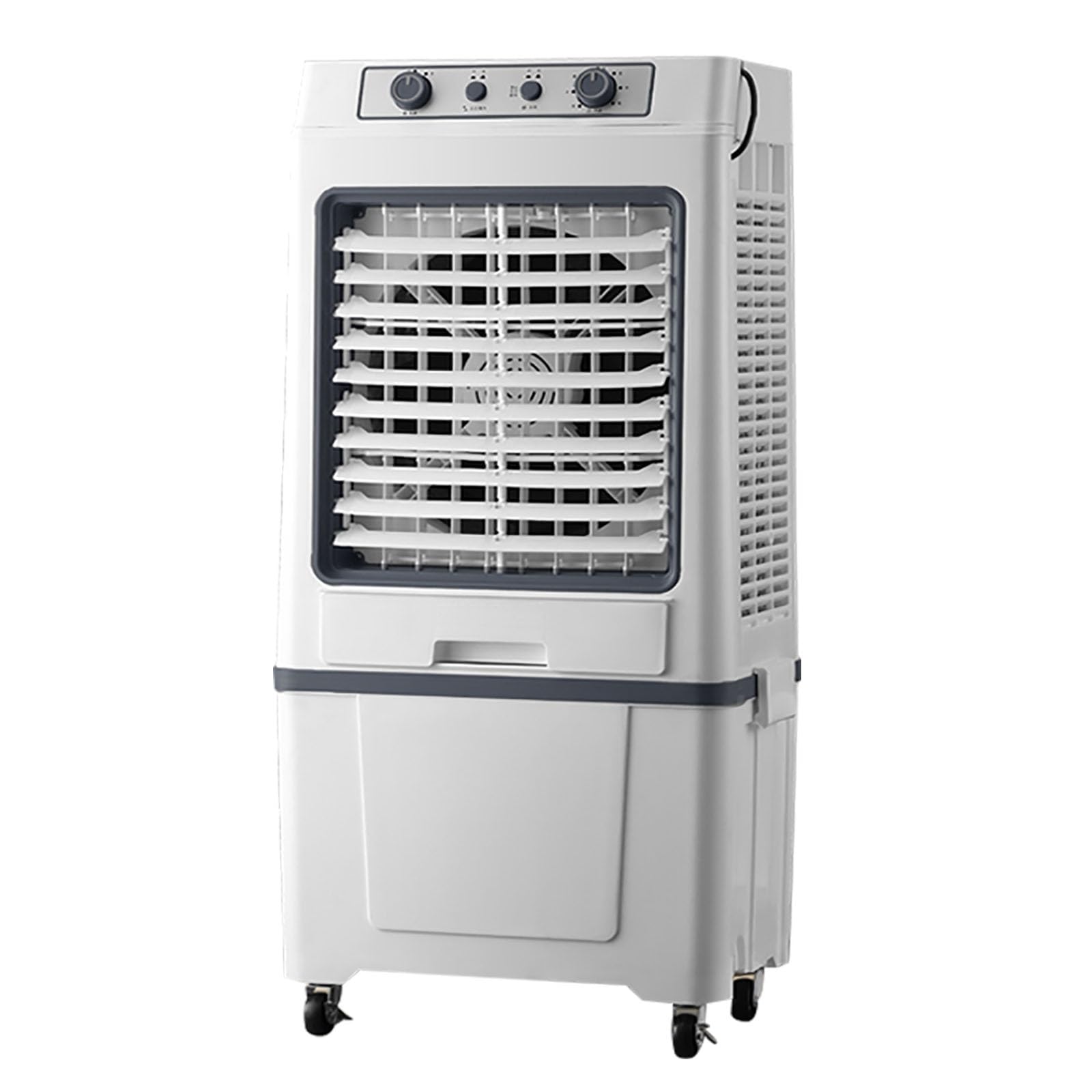 AYCDL 3 In 1 Evaporative Air Cooler, 3-Speed Portable Swamp Cooler, 40L Tank, 120° Oscillation, Knob Control, for Large Rooms, Factory, Outdoor Use,Grey