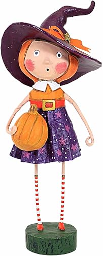 Lori Mitchell Charmed Polyresin Halloween Witch Pumpkin - Una figura de 8.0 pulgadas - 15526 - Multicolor