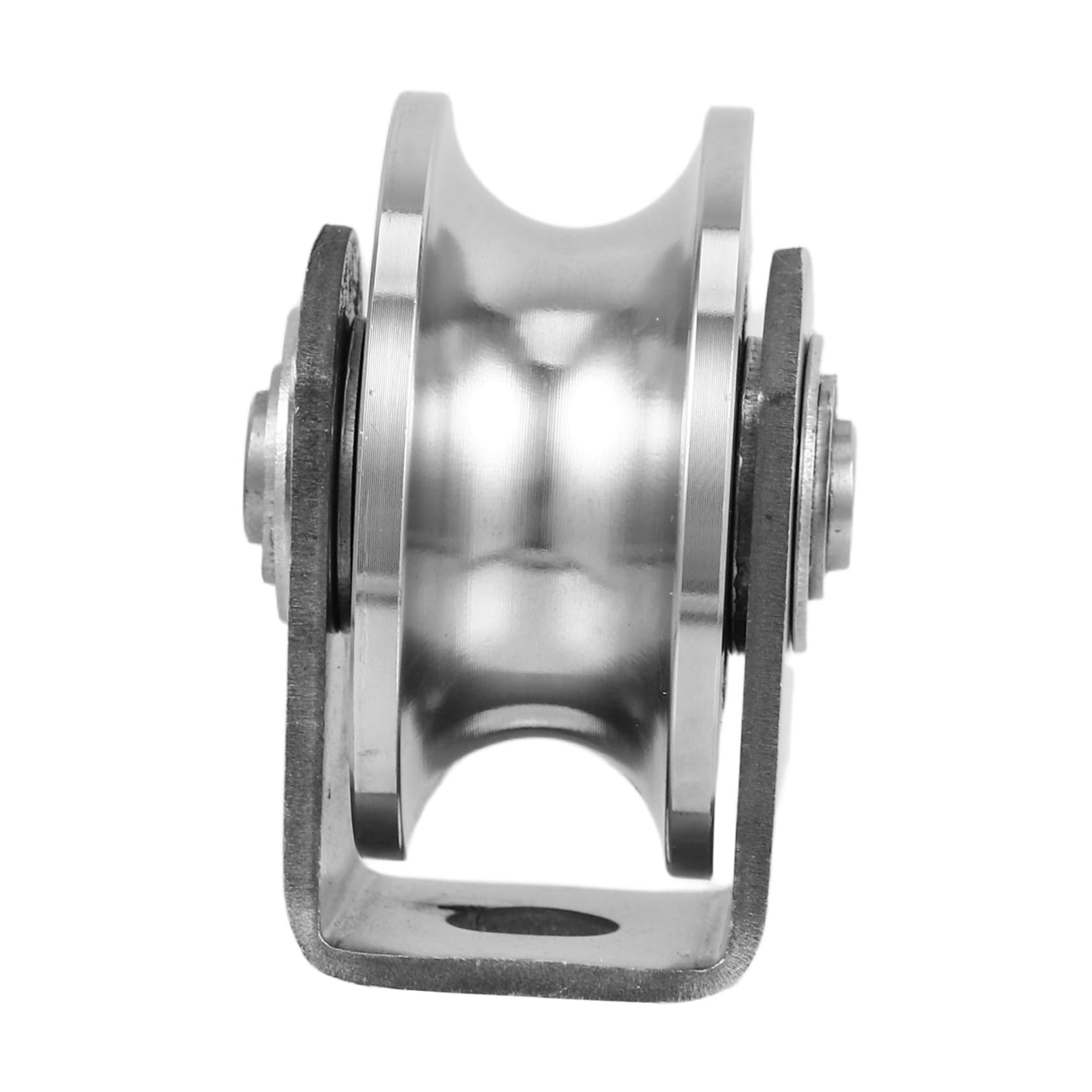 VILLCASE Pulley for Rope Systems Heavy Duty Track Wheel Stainless Steel Groove Wheel for Fitness Accessories