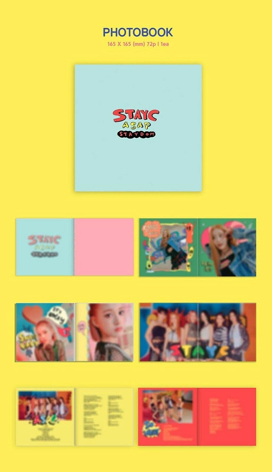 K-POP STAYC 2º álbum único [STAYDOM] CD + 72p P.Book + cartão
