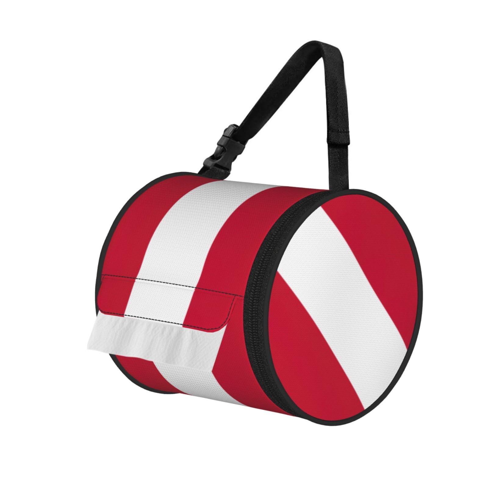 Danish Flag Print Fashion Tissues Organizer Box, Hanging Tissue Holder For Purse Coins For Car Office Daily Outing