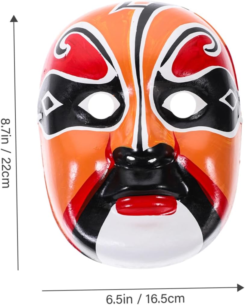 MAGICLULU Chinese Opera Mask Wall Hanging 2pcs Gypsum Decorative Prop