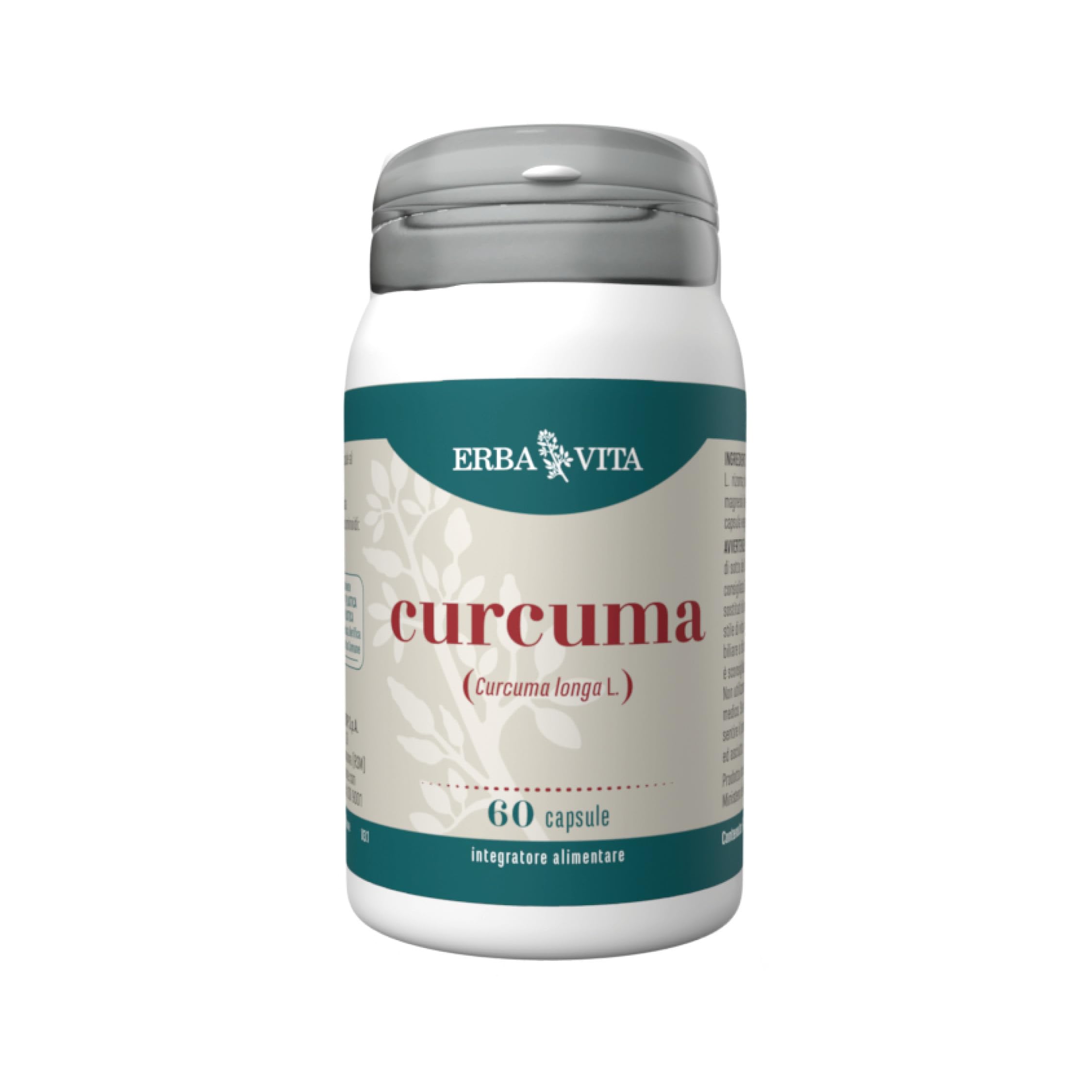 ERBA VITA Integratore Alimentare di Curcuma - 60 Capsule - Utile alla funzionalità articolare