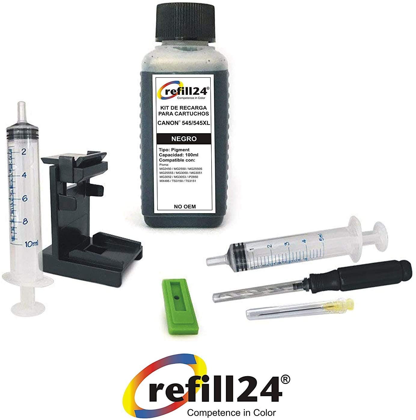 Kit Inchiostro 200 Ml Per Ricarica Cartucce PG 545 Per Stampante Canon TR4551 - Foto 8