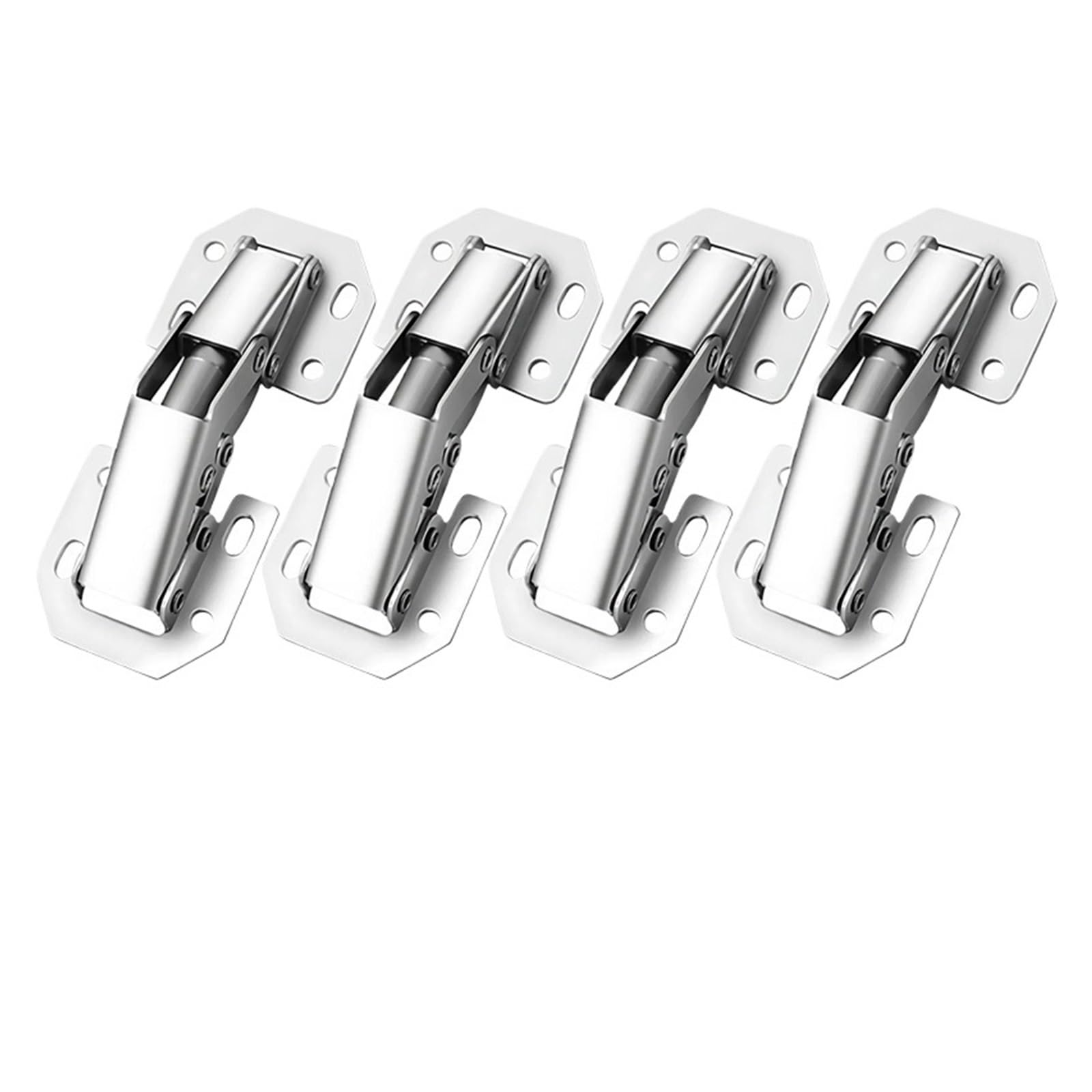 Sensumepb 4Pcs Pieces Hidden Hinges, Stainless Steel Concealed Kitchen Cabinet Hinges, No Drilling(4Pcs)