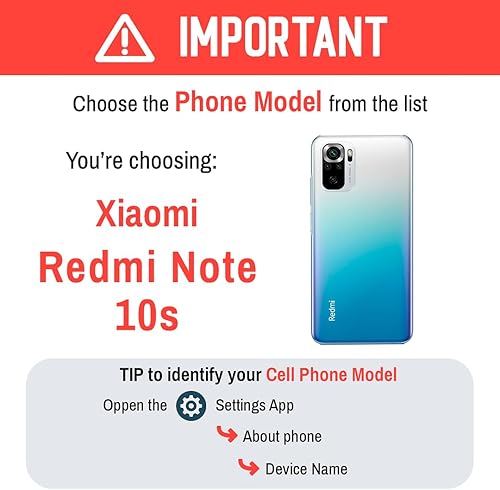 Miniatura 5 de Funda para Xiaomi Redmi Note 10S Personalizada con tu Nombre, Protector para Xiaomi Redmi Note 10S Personalizable Heavy Duty, Funda para Xiaomi