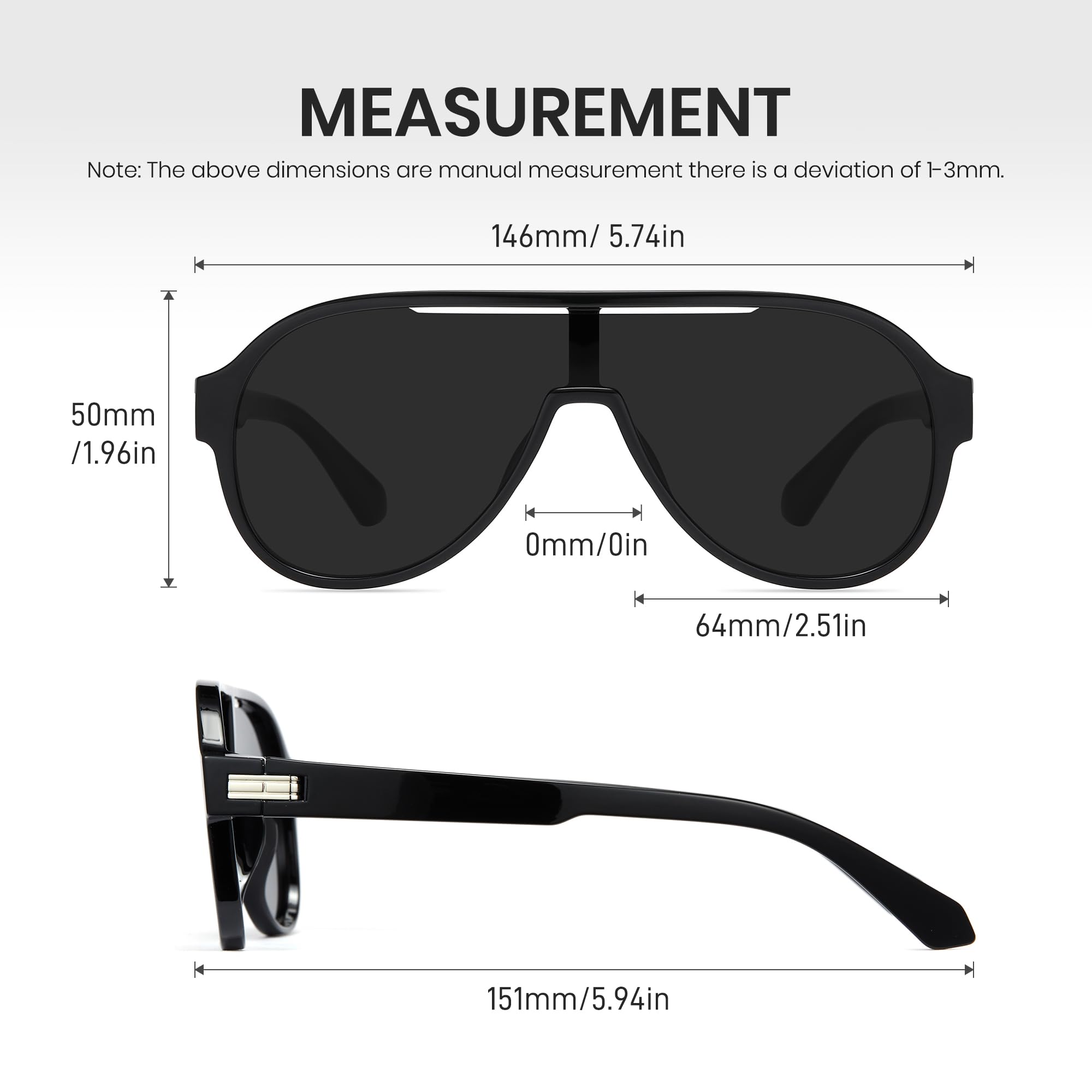 Cyxus Gafas de sol para hombre y mujer, clásicas, polarizadas, para exteriores, UV 400, para conducir, pescar, viajar, P1131