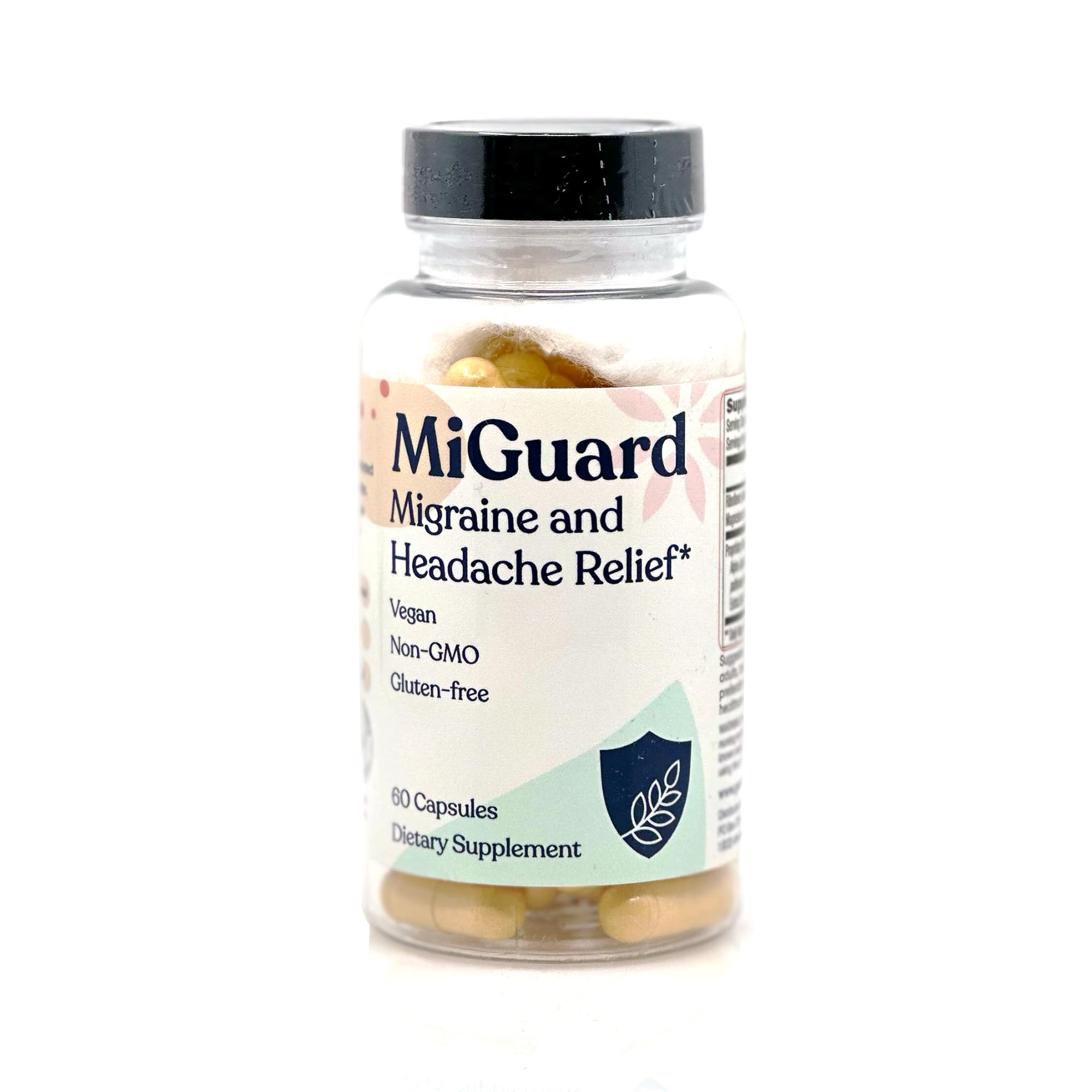 Headache and Migraine Relief Supplements - Drug Free Migraine Prevention Supplement - Natural Supplements for Migraine Headaches - Helps Reduce Frequency & Severity (60 Capsules)