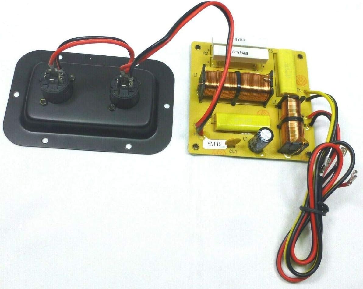 A LASE Compatible Aftermarket Replacement 2-Way Passive Crossover for Yamaha Speaker S115V, S112V w Speakon Plate.