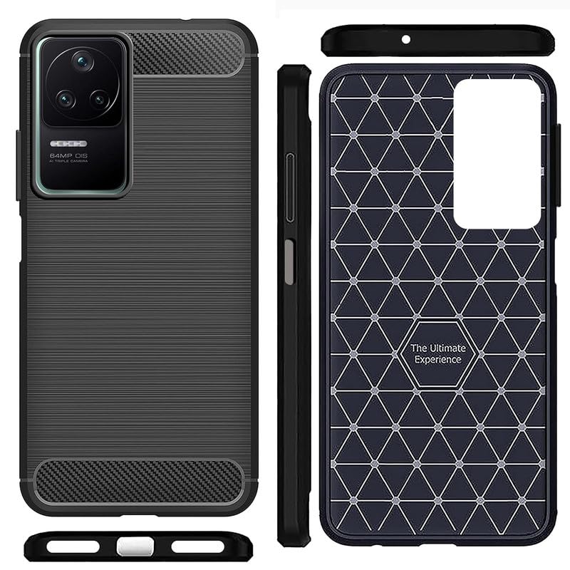 Image of Hybrid Carbon Fiber Back Case for Poco F4 5G (Black)