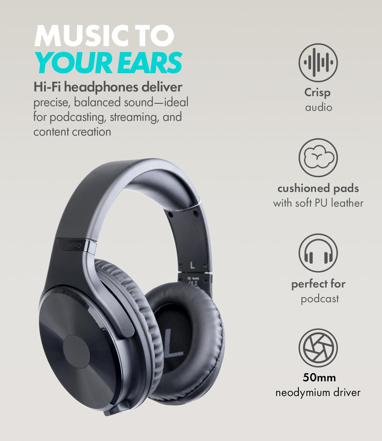Movo Paquete de equipo de podcast portátil para teléfonos iPhone/Android, kit de podcast con interfaz de audio, 2 micrófonos dinámicos CastMic, 2 soportes de mesa, para smartphones, computadoras, PC