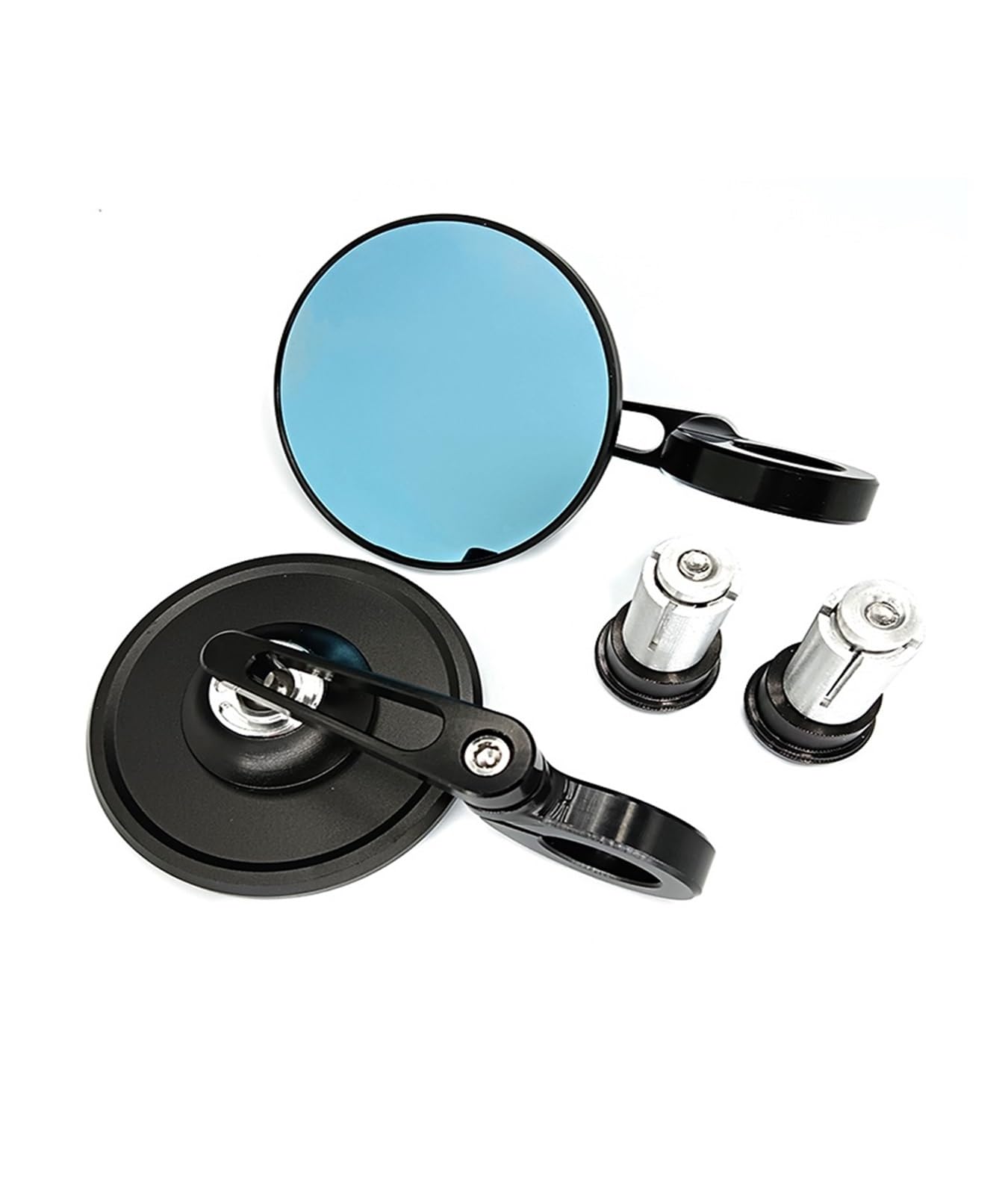 2 Specchietti Retrovisori Manubrio Moto Specchietto Manubrio - Foto 9